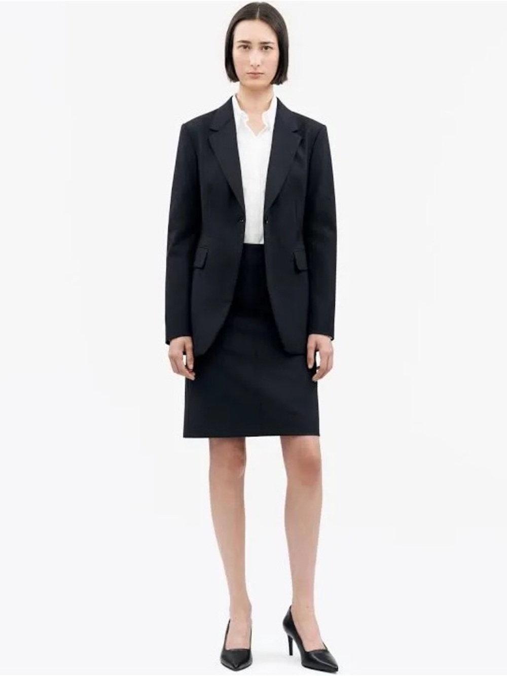 Tiger of Sweden side zip black pencil skirt